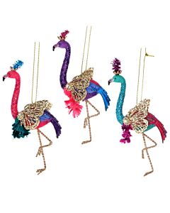 Gisela Graham Flamingo w Metal Wings Decoration